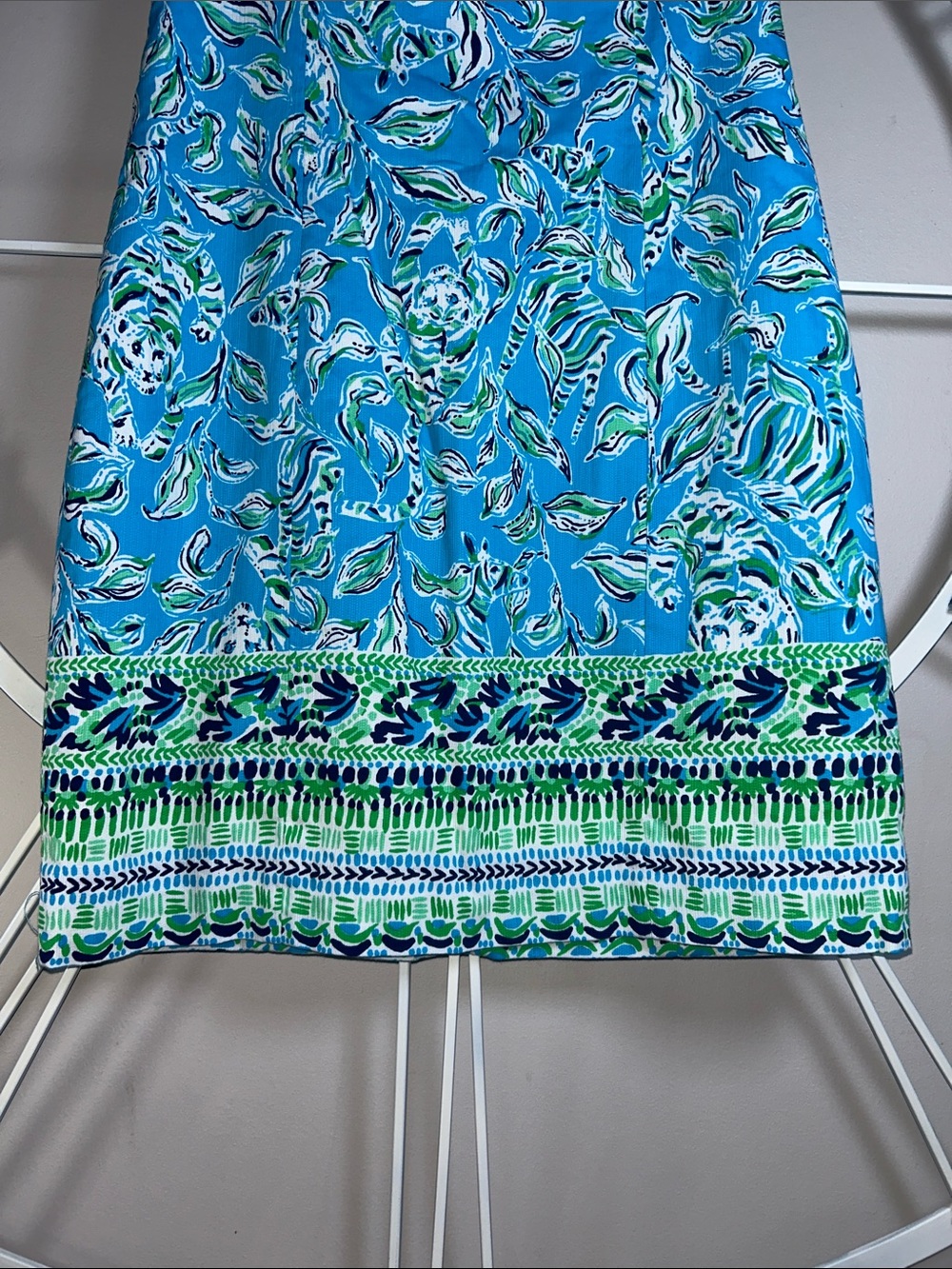 Lilly Pulitzer Mila Turquoise Blue Floral Midi Stretch Shift Dress - Picture 4 of 11